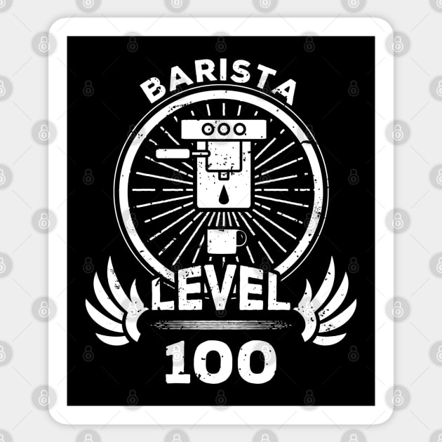 Level 100 Barista Coffee Maker Gift Sticker by atomguy